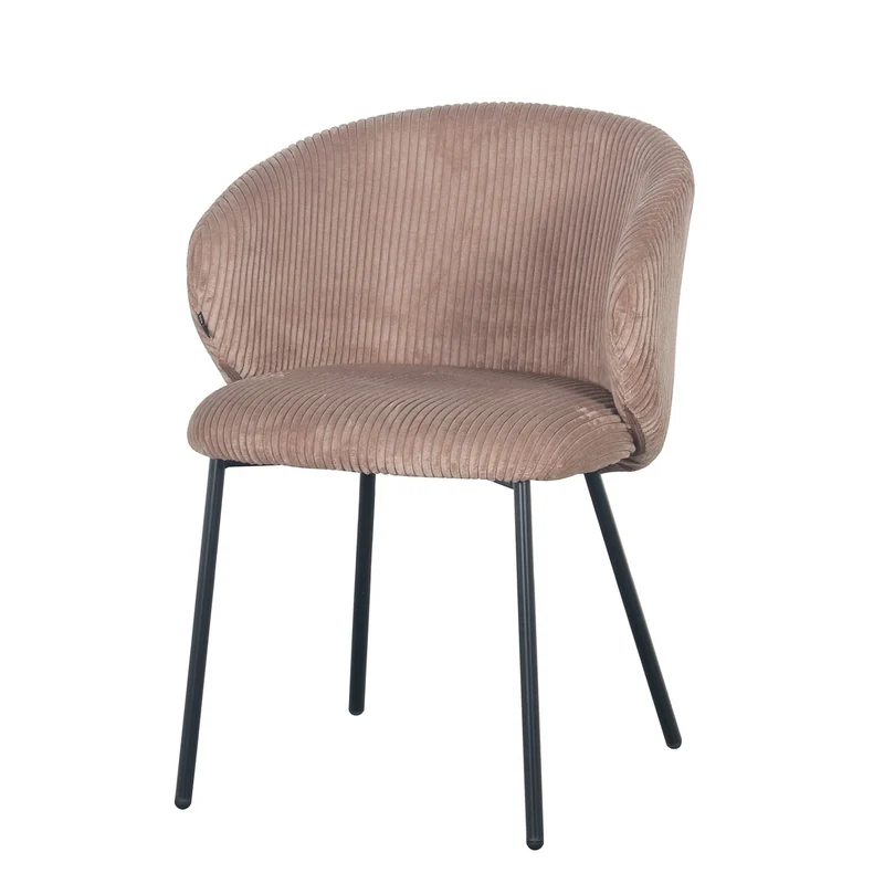 Chaise en velours cotelé, 56x55xH84CM - ELISA