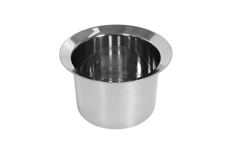 Table basse d'extérieur bronze en aluminium avec seau à glace, 55x49 cm ARISEIS