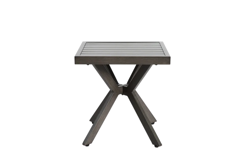 Table basse extérieur aluminium carré, gris foncé, intempéries 45x45x47cm ETHEREALIA
