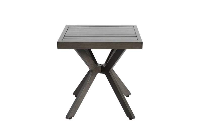Table basse extérieur aluminium carré, gris foncé, intempéries 45x45x47cm ETHEREALIA