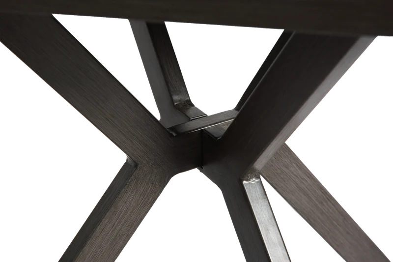 Table basse extérieur aluminium carré, gris foncé, intempéries 45x45x47cm ETHEREALIA