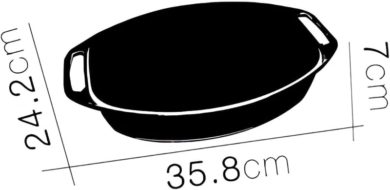 Rôtissoire ovale en verre, 3,2L