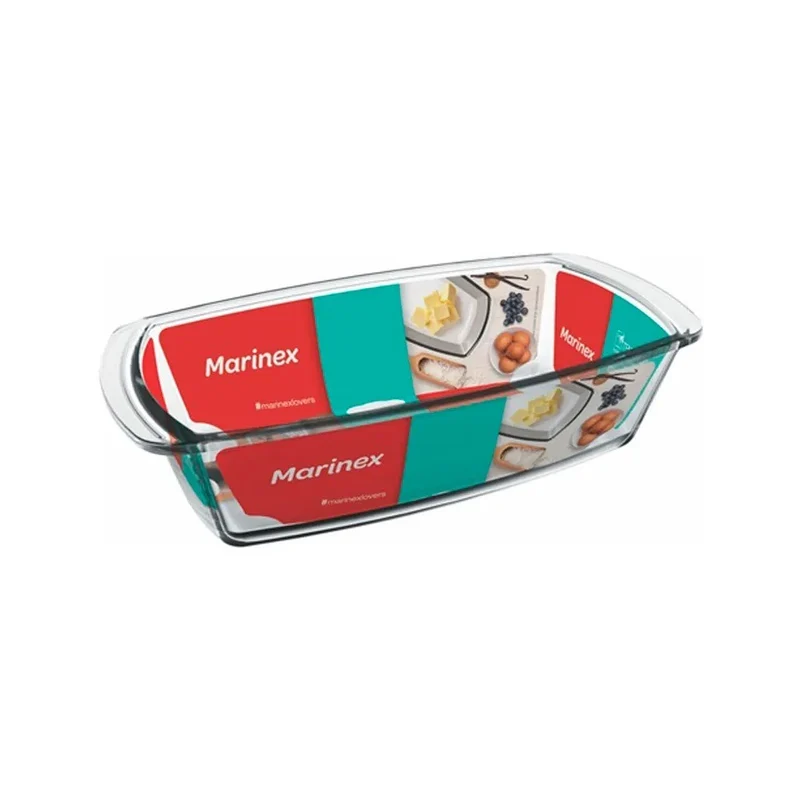Plat à pain rectangulaire en verre, 1,5L