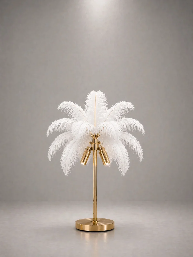 Lampe à Plumes Décorative – Chevet & Sur Pied 160 cm | 4 Couleurs