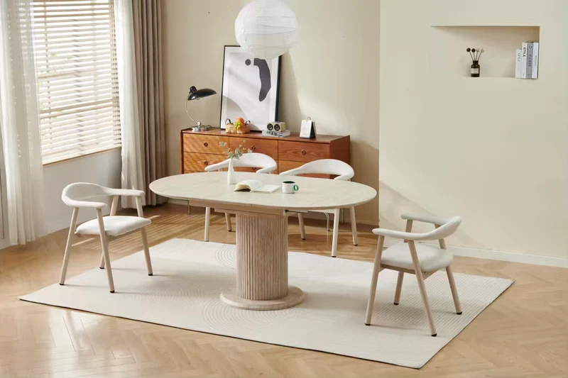 TABLE À MANGER SOFIA CÉRAMIQUE EXTENSIBLE 125/165CM