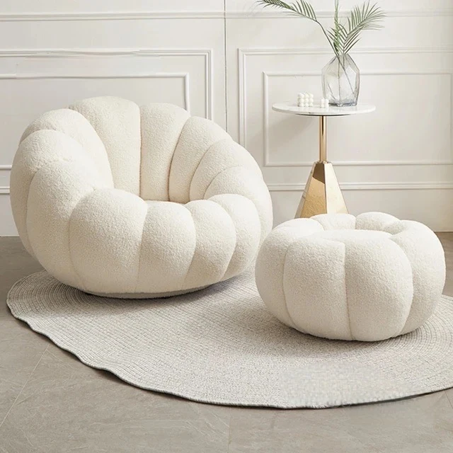 Fauteuil + Pouf Pivotant