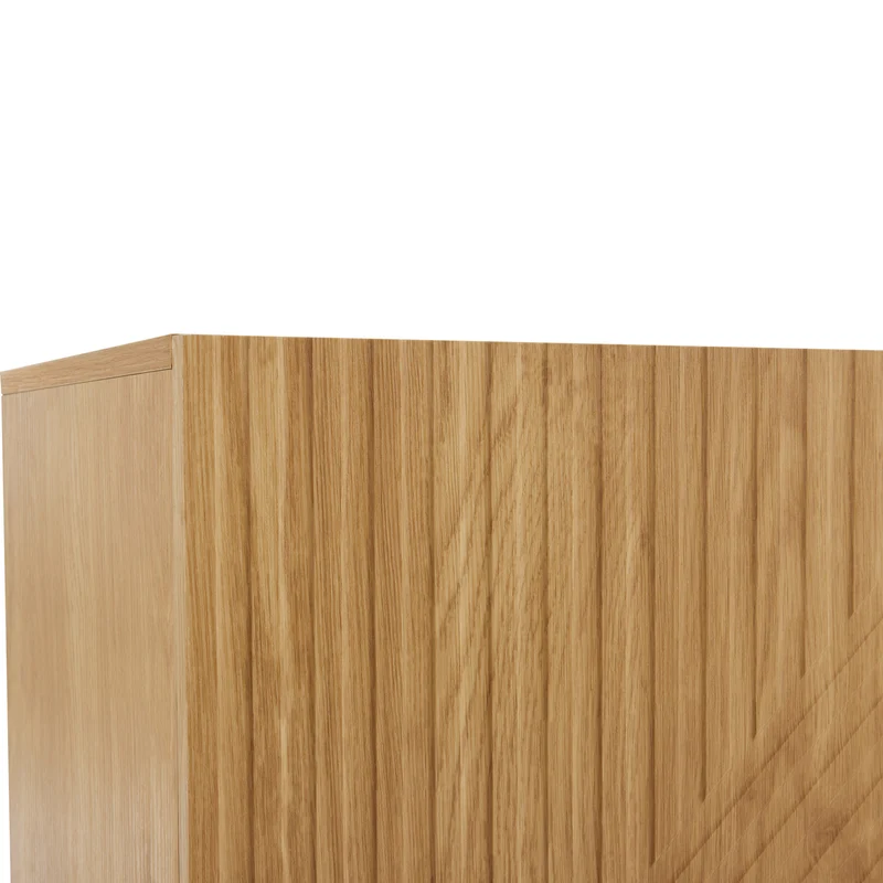 Buffet avec 2 portes et pieds en métal, buffet design linéaire 100*40*70cm VAIKNELS