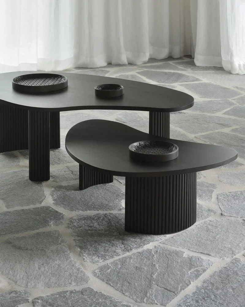 Table basse Ethnicraft - Mahogany Boomerang dark brown