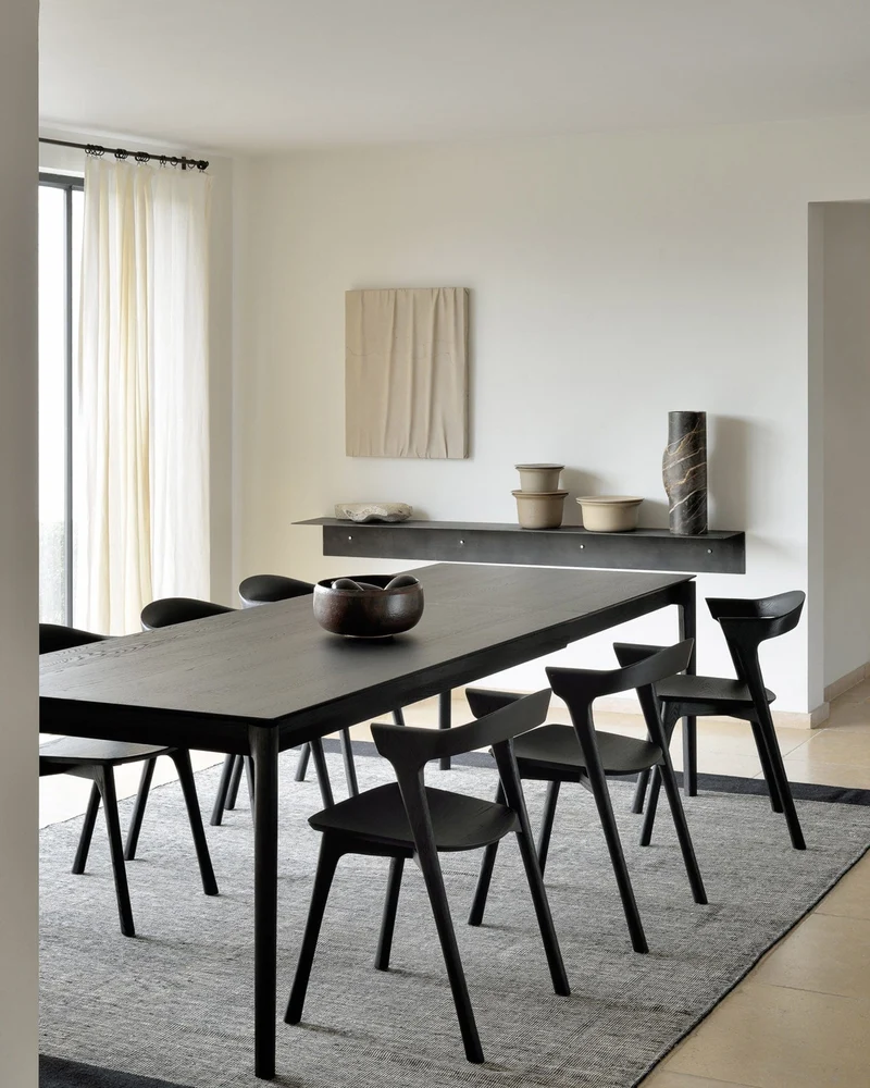 Table à manger extensible Ethnicraft - Bok chêne noir
