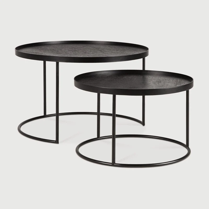 Ethnicraft Table Basse Tray – Rond (S/M)