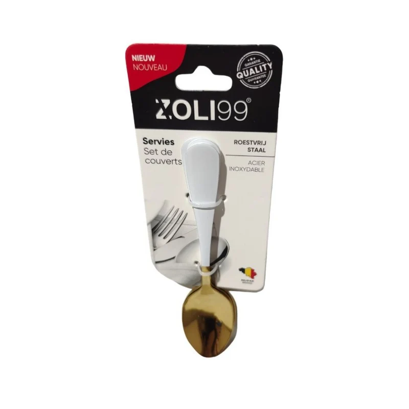 Set de 3 cuillères à café doré, H13,5cm