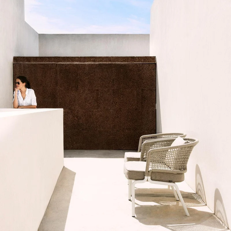 Club Armchair Ctr - Linn / blanc