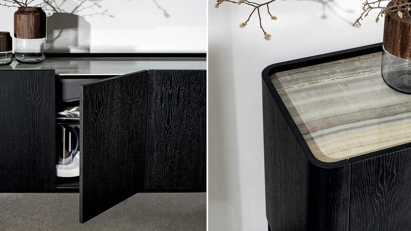 Slim buffet avec 4 portes