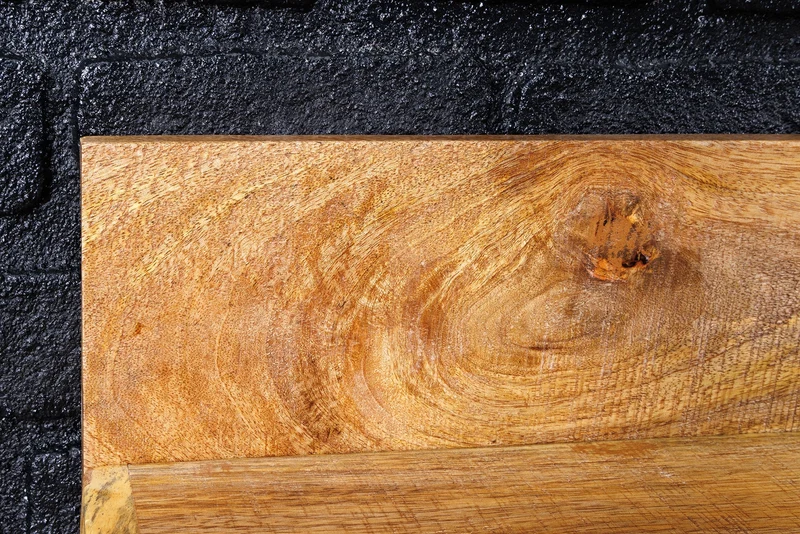 Etagère murale solide MAKASSAR 140cm en bois de manguier naturel fait main