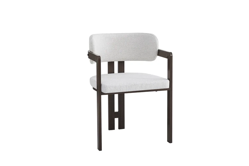 Chaise MELLOW pieds effet noyer blanc