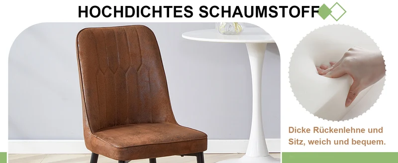 Lot de 2 chaises de salle à manger marron pieds noir et dorés CLARITYLSTRY