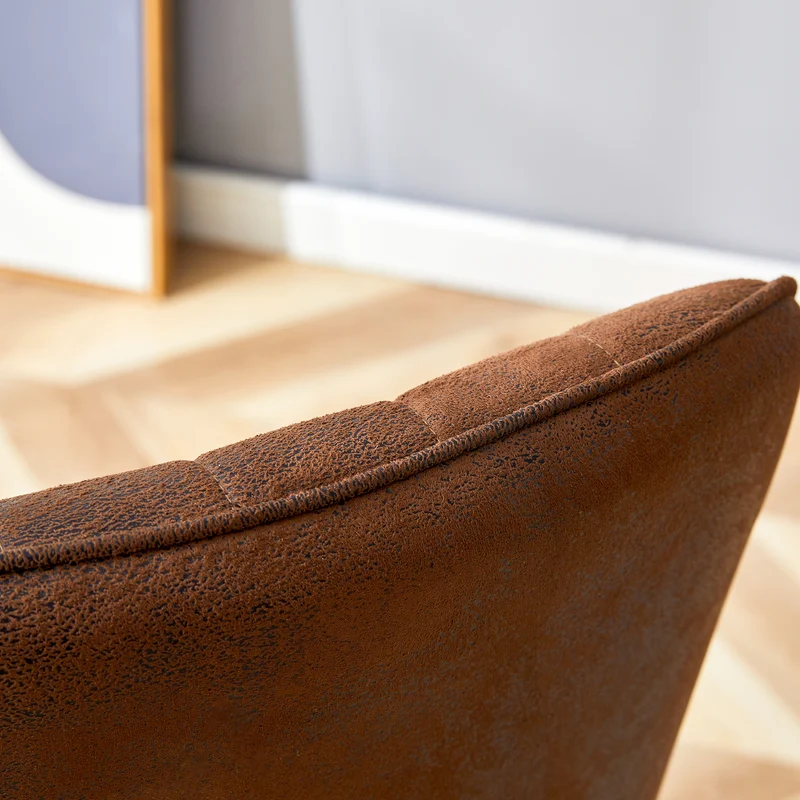 Lot de 2 chaises de salle à manger marron pieds noir et dorés CLARITYLSTRY
