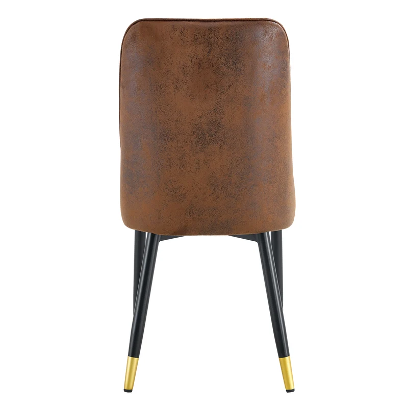 Lot de 2 chaises de salle à manger marron pieds noir et dorés CLARITYLSTRY