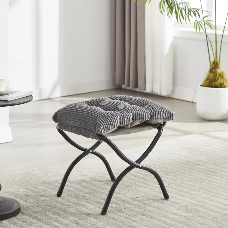 Fauteuil relax avec repose-pieds en flanelle grise, accoudoirs, poche latérale SERENELV