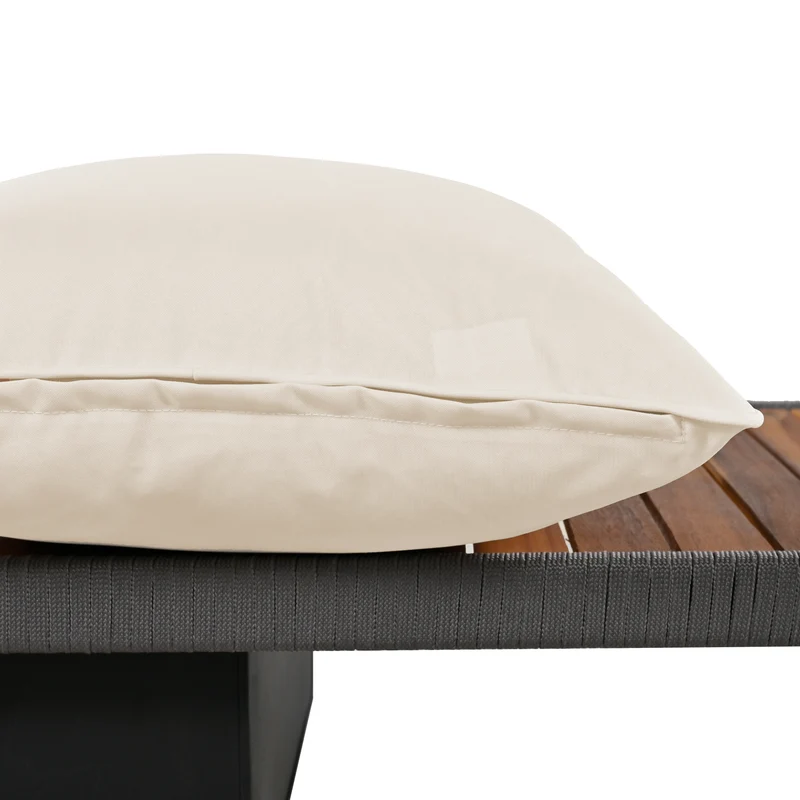 Balançoire de jardin 2 places en rotin beige avec coussins épais, extérieur, dossier lavable 113x54x53cm THALDRAITH
