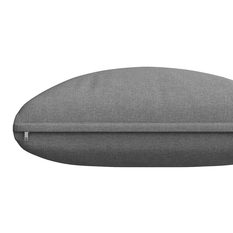 Salon de jardin modulable 6-8 personnes en rotin PE gris et table et banc, coussins épais VIVIDLUM