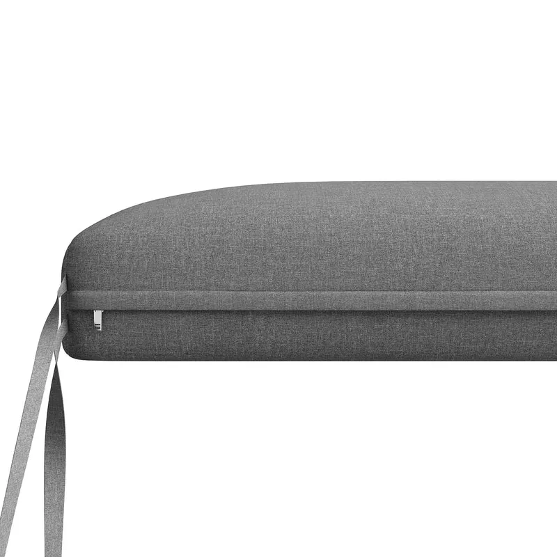 Salon de jardin modulable 6-8 personnes en rotin PE gris et table et banc, coussins épais VIVIDLUM
