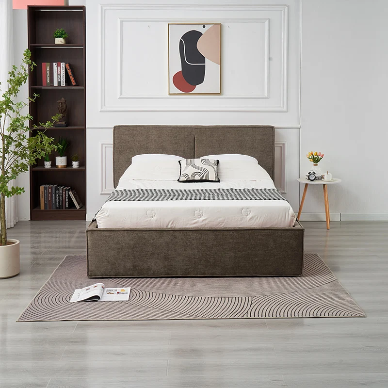 Lit coffre OLIVIA chenille beige