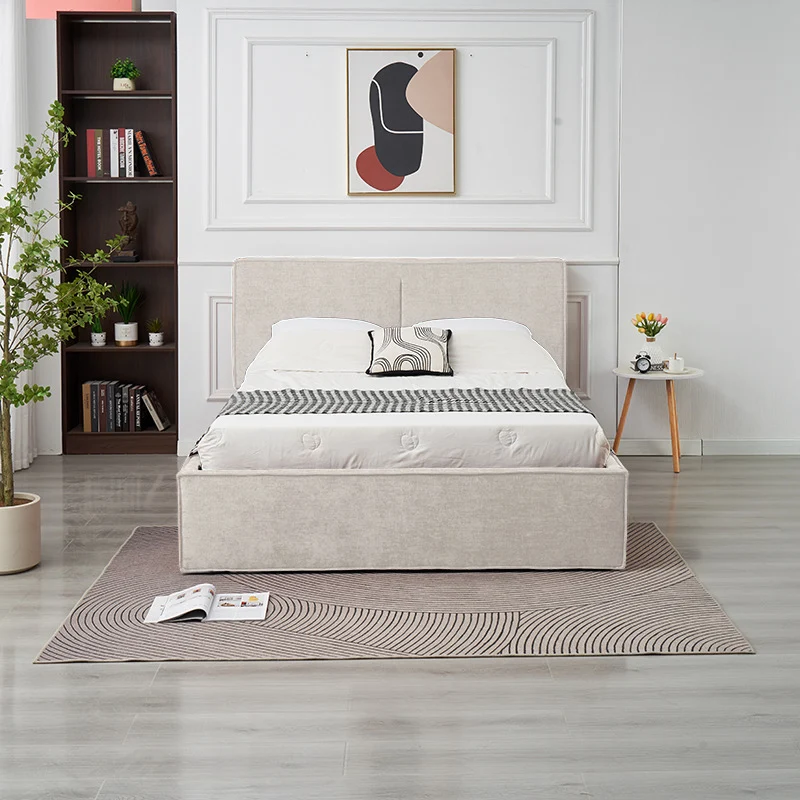 Lit coffre OLIVIA chenille beige
