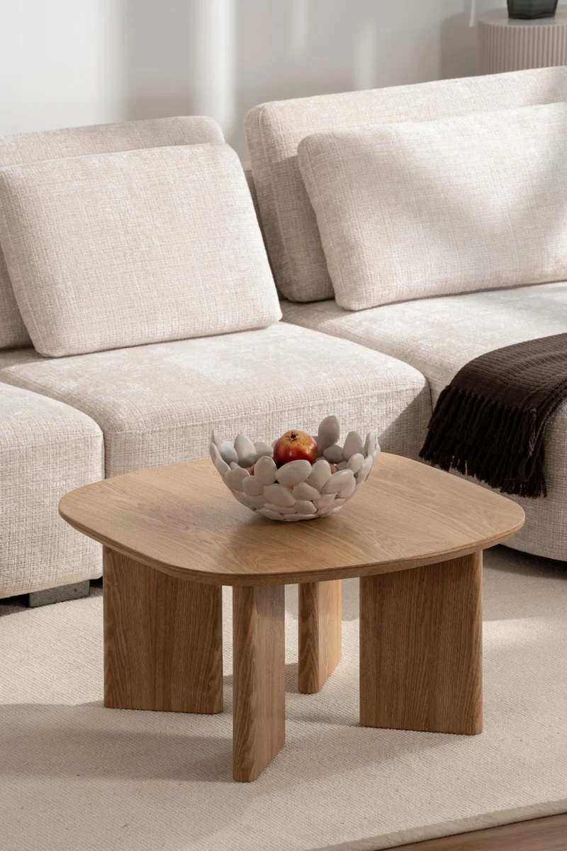 Table basse en bois, 80x80xH42CM - MIRO