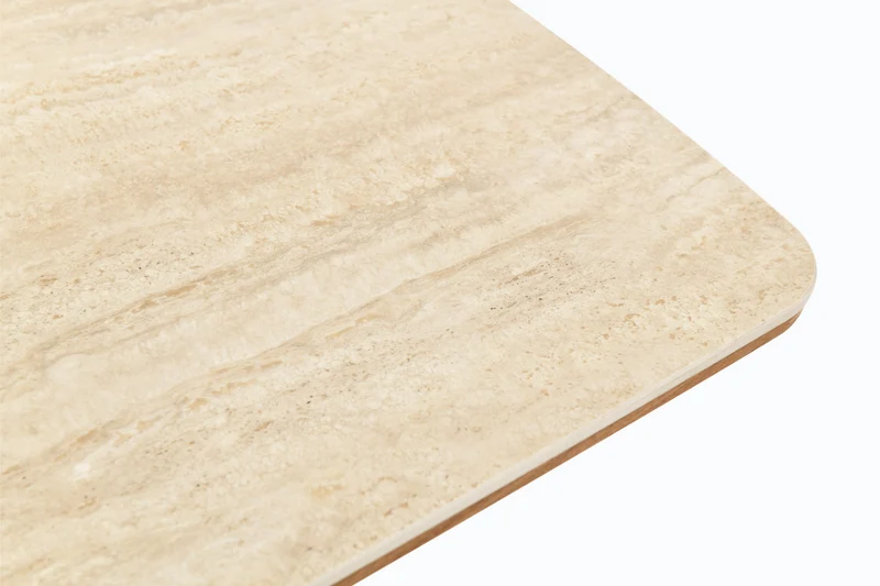 Table à manger en bois avec plateau céramique, H76CM - EDDA