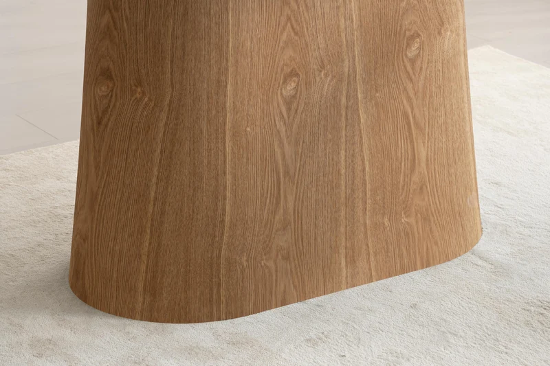 Table à manger en bois avec plateau céramique, H76CM - EDDA