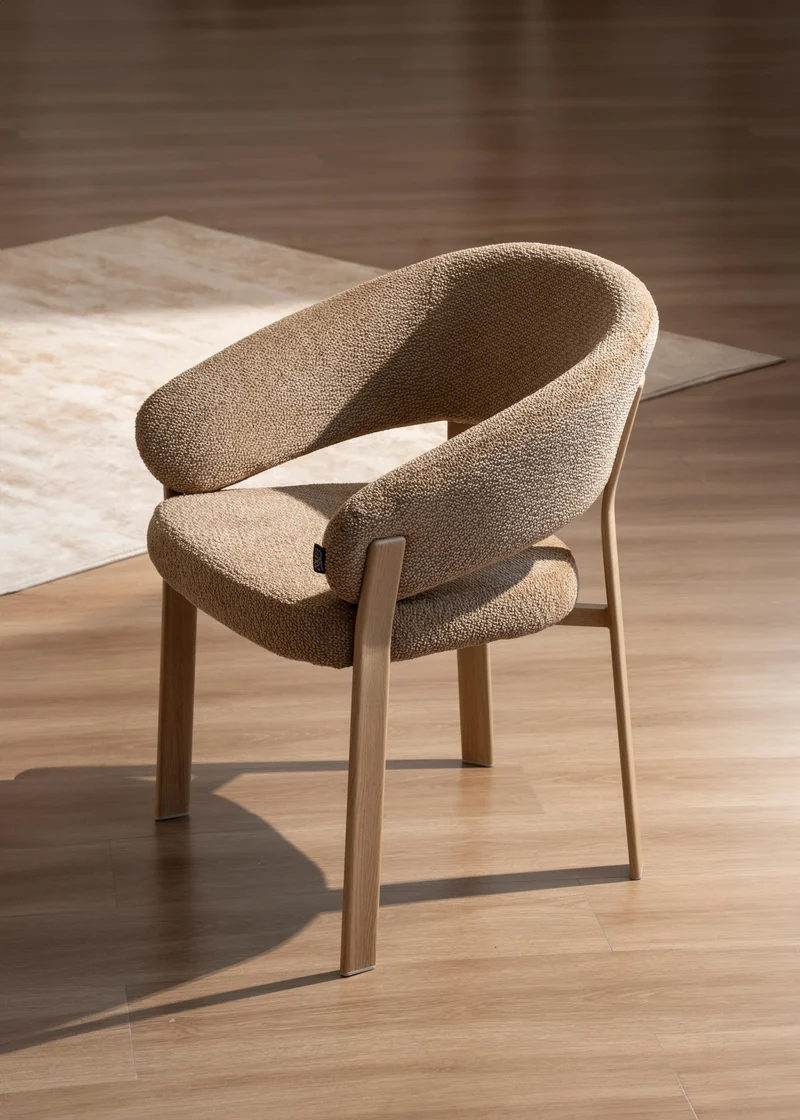 Chaise en tissu anti tache, 57x61xH79,5CM - ALESSIA