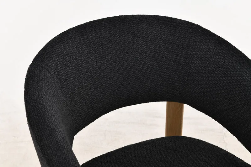 Chaise en tissu anti tache, 57x61xH79,5CM - ALESSIA