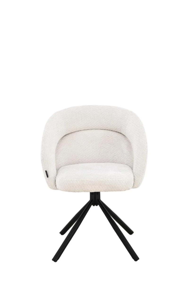 Chaise en tissu anti tache, 60,5x62,5xH82,5CM - CELINE