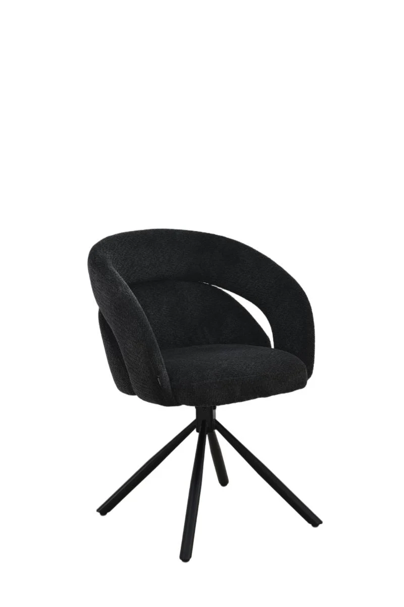 Chaise en tissu anti tache, 60,5x62,5xH82,5CM - CELINE