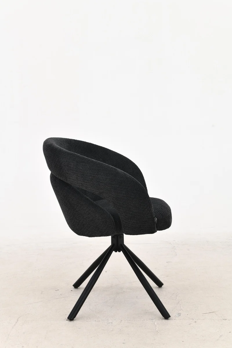 Chaise en tissu anti tache, 60,5x62,5xH82,5CM - CELINE