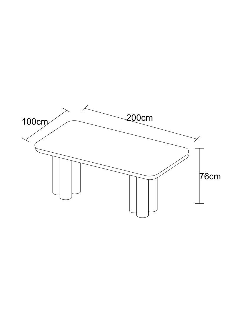 Table à manger en particules de bois plateau céramique, H76CM - JAPANDI