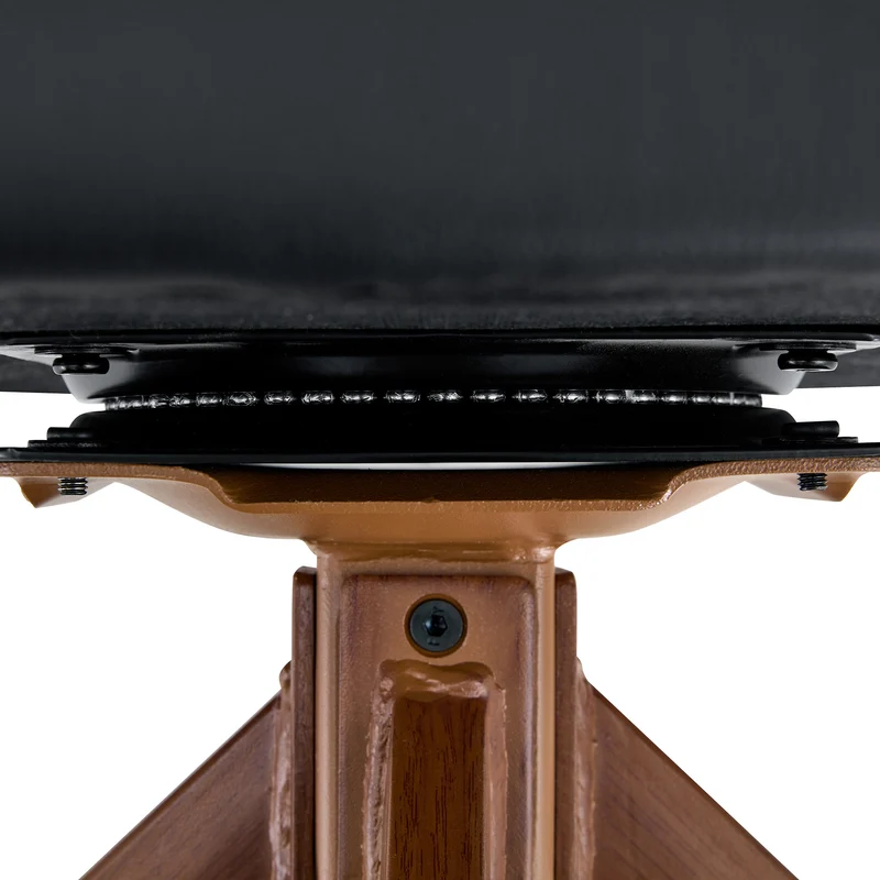 Lot de 2 chaises pivotantes 360° noires en PU avec pieds en métal, confortable PINETABLE