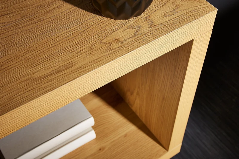 Etagère design SNAKE Bibliothèque 165cm aspect chêne avec cinq étagères