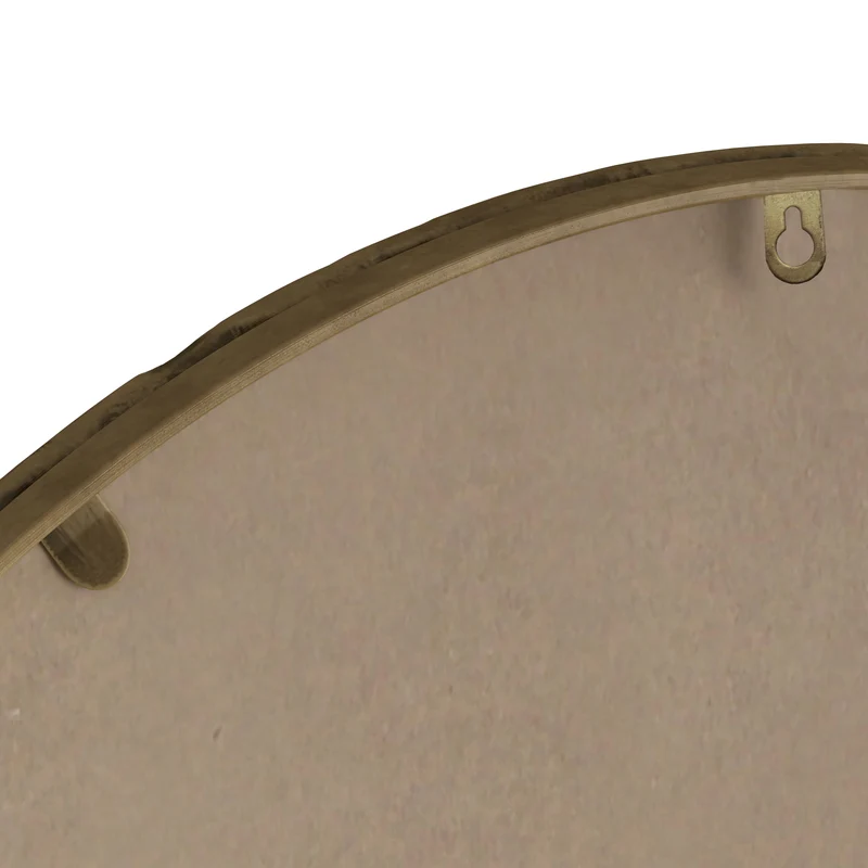 Miroir ovale rétro en fer forgé doré effet vieilli 65x100cm DUSKLEAF