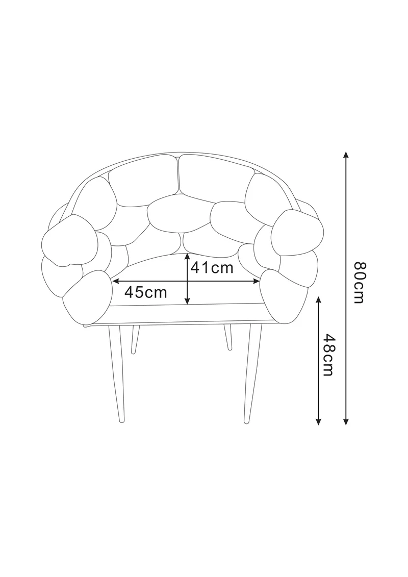 Chaise BALLON argenté