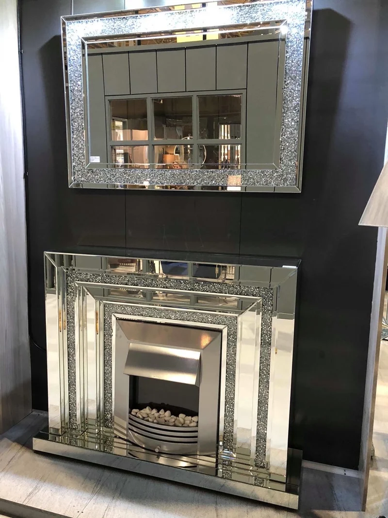 Meuble cheminée chauffant strass