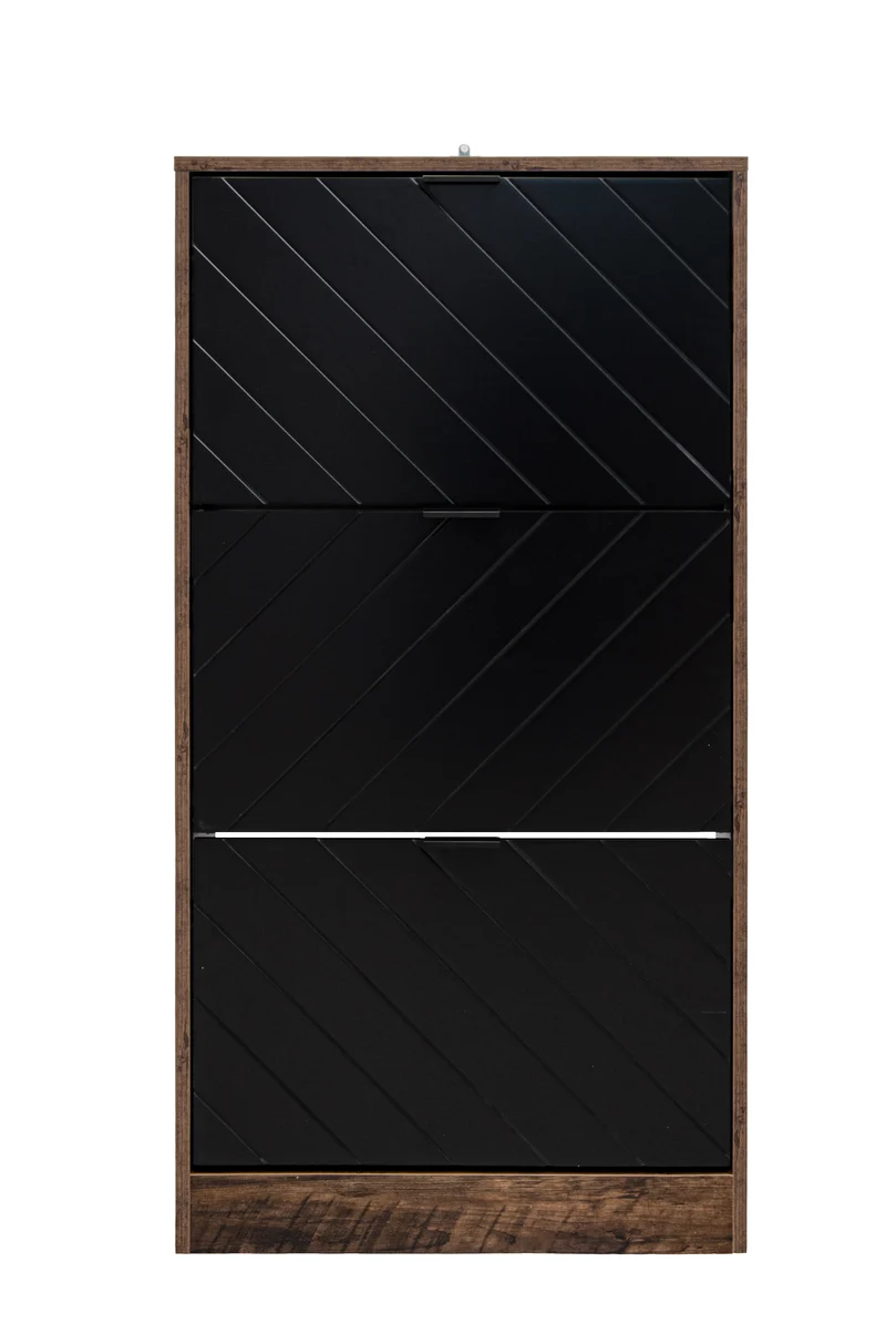 Meuble à chaussures à 3 portes, 72x27xH128CM - ZENORA