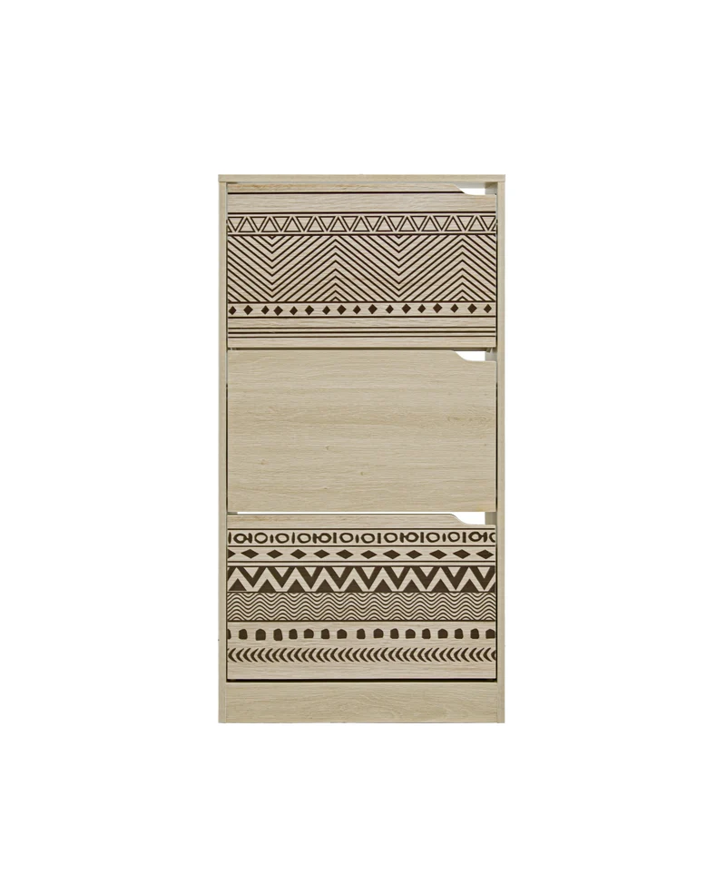Meuble à chaussures à 3 portes, 72x27xH128CM - KARESSO