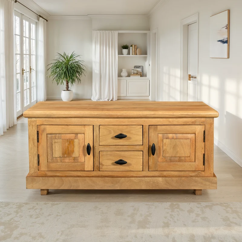 Table basse en bois de manguier, 110x60xH45cm - ORLANE