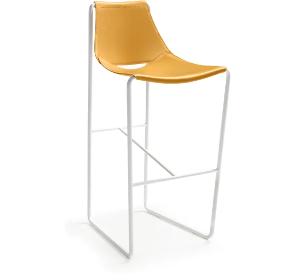Tabouret - Design - Métal et cuir - Apelle