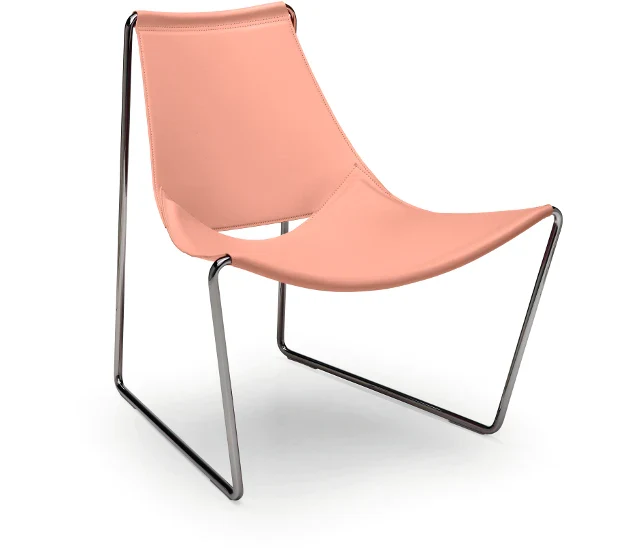 Fauteuil - Design - Métal et cuir - Apelle