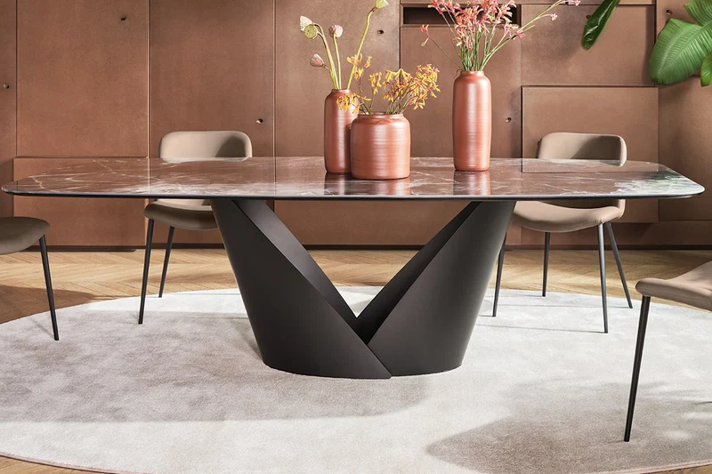 Table Calla fixe ou extensible | Table design en verre, bois ou céramique