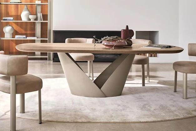 Table Calla fixe ou extensible | Table design en verre, bois ou céramique