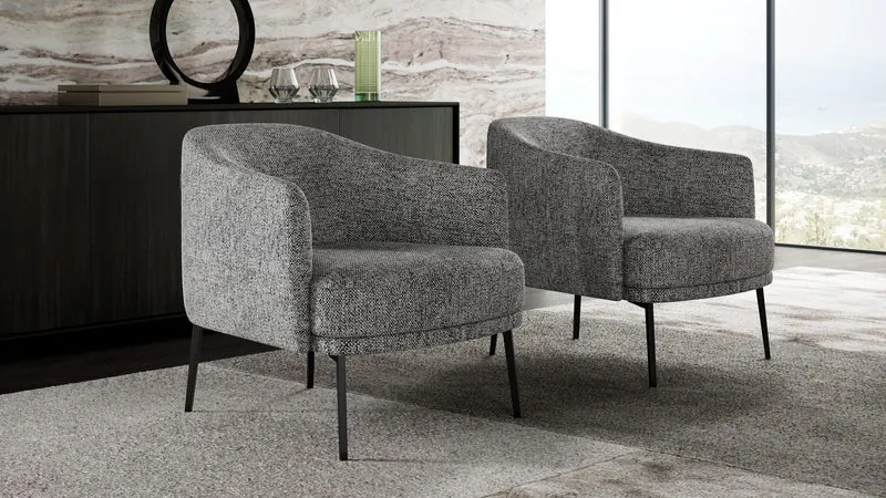 Fauteuil Lenox | Fauteuil design enveloppant pivotant ou sur pieds